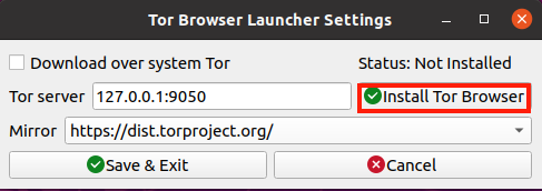 Tor Browser launcher