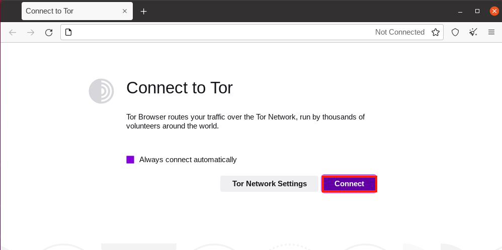 Connect to Tor