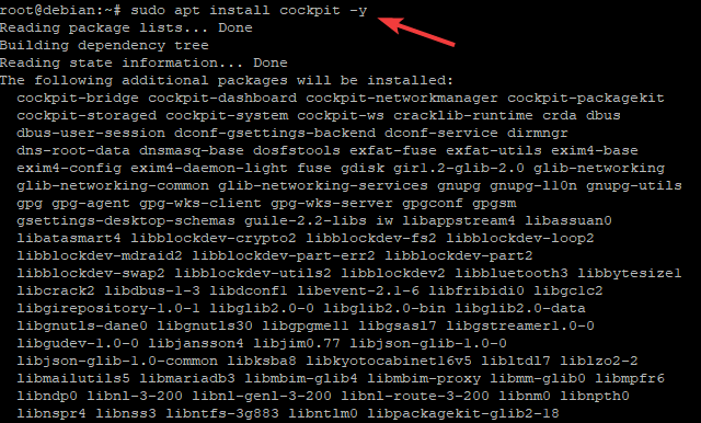 Installing Cockpit on Debian 11