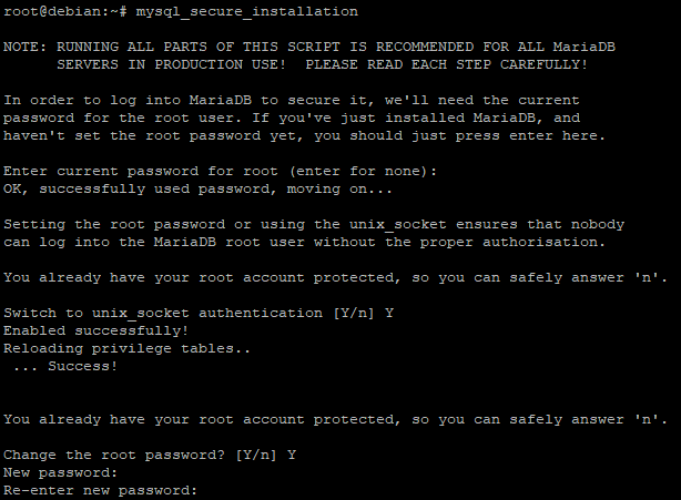 Secure MariaDB Installation