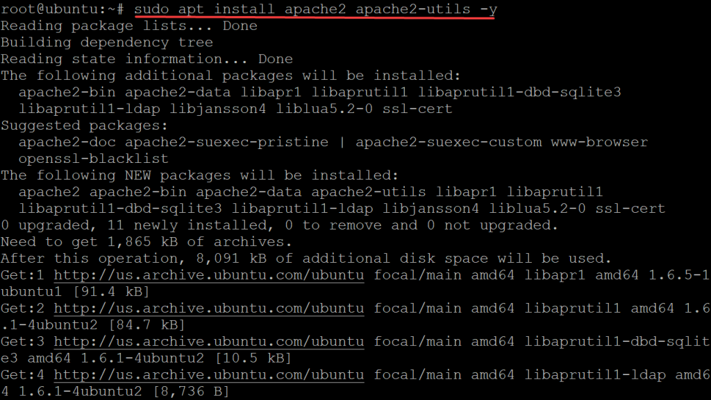 Install Apache web server