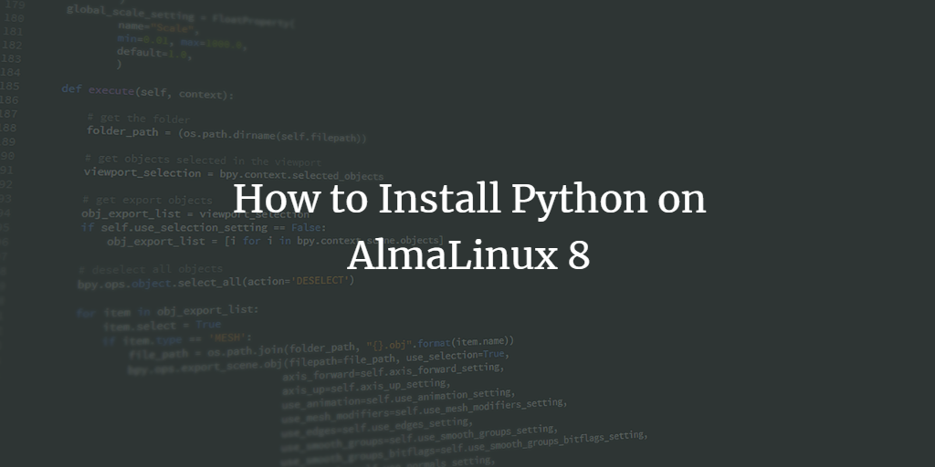 Python Installation on AlmaLinux