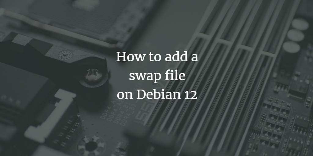 Debian swap file