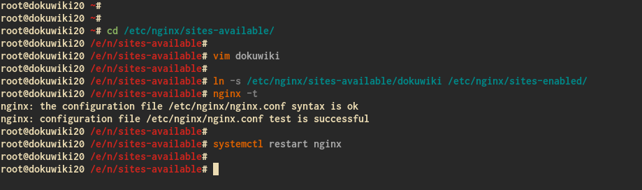 Setup Nginx Server Block for DokuWiki