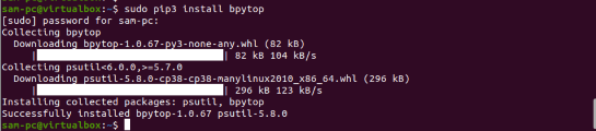 Install BpyTOP using python pip module