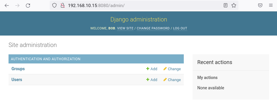 Django admin dashboard
