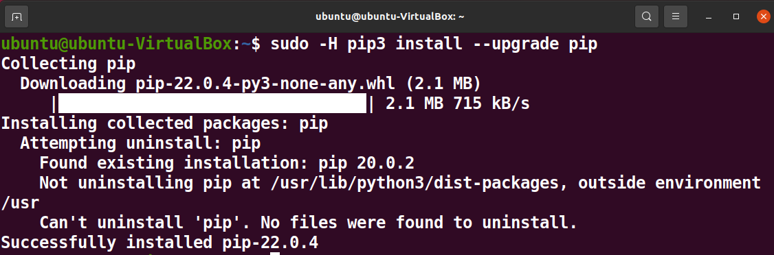 Install python pip