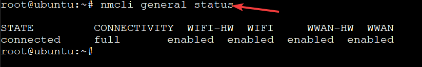 Check network status
